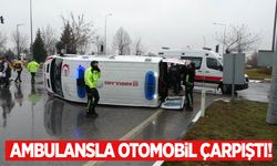 Kütahya’da ambulans ile otomobil çarpıştı: 1 yaralı