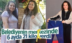 Manisa'da belediye merkezinde spor yapan kadın 21 kilo verdi