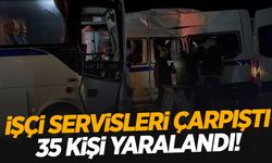 Manisa’da işçi servisleri çarpıştı: 35 yaralı