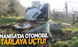 Manisa’da feci kaza: Otomobil tarlaya uçtu, 2 yaralı