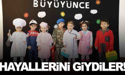 Minikler hayallerindeki mesleklerin kıyafetlerini giydi