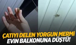 Ölümden kıl payı kurtuldular… Çatıyı delen yorgun mermi balkona düştü!