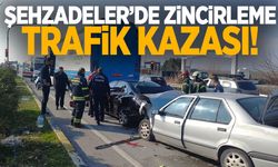 Şehzadeler’de zincirleme trafik kazası! Yaralılar var…