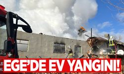 Uşak'ta müstakil evde yangın çıktı! Ev kullanılamaz hale geldi