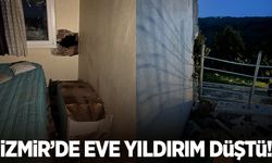 İzmir’de eve yıldırım düştü