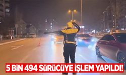 Yeni yıl denetimlerinde alkollü araç kullanan 5 bin 494 sürücüye işlem yapıldı