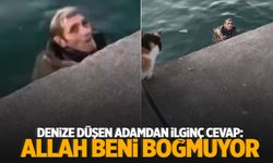 Yüzme bilmeyen adam denize düştü: “Allah beni boğmuyor”