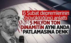 Naci Görür: 6 Şubat depremi 5 milyon ton dinamitin patlamasına denk