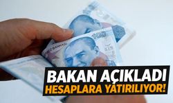 Bakan açıkladı: Hesaplara yatırılıyor