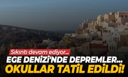 Ege Denizi'nde depremler... Okullar 1 hafta tatil edildi!