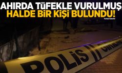 Ahırda tüfekle vurulmuş bir kişi ölü bulundu