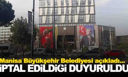 Manisa Büyükşehir duyurdu… İptal edildi… İşte sebebi