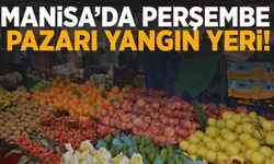 Manisa’da Ramazan öncesi pazar yangın yeri