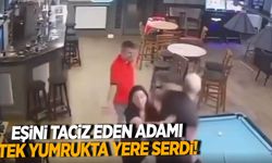 Öfkeli koca tacizciyi tek yumrukta yere serdi