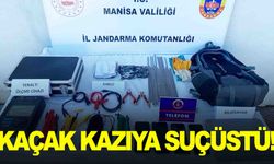 Manisa’da kaçak kazıya suçüstü… 4 zanlı yakayı ele verdi