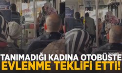 Tanımadığı kadına otobüste evlenme teklifi etti!