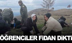 Manisa Soma’da öğrenciler fidan dikti