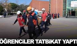 Manisalı öğrencilere deprem tatbikatı… Tahliye olmayı öğrenciler