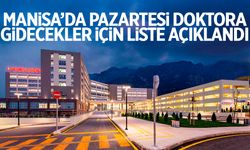 Pazartesi doktora gidecekler için liste yayınlandı! Manisalılar dikkat!