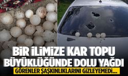 Bir anda başladı… Kar topu büyüklüğünde dolu şoku! Araçların camları kırıldı