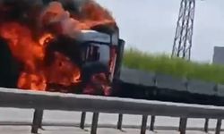Bursa'da tır alev topuna döndü