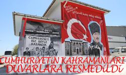 Cumhuriyetin kahramanları duvarlara resmedildi