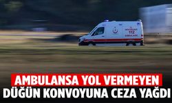 Düğün konvoyu ambulansa yol vermedi… Rekor ceza kesildi