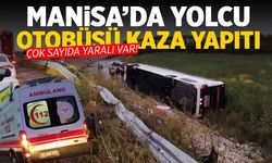 Manisa'da facianın eşiğinden dönüldü! Yolcu otobüsü şarampole yuvarlandı… Yaralılar var!