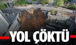 İstanbul’da yol çöktü!