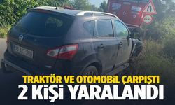 İzmir’de traktörle otomobil çarpıştı: 2 yaralı
