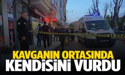 Kavgada çıkardığı silahla kendini vurarak hastanelik etti!
