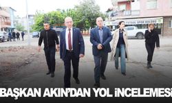Başkan Çetin Akın’dan yol çalışmalarına yakın takip