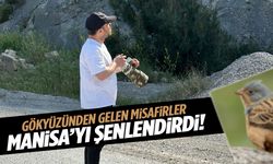 Manisa’da bir anlığına görünüp objektife poz verdiler!