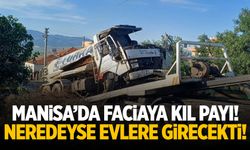 Manisa'da faciaya kıl payı! Sürücü devirdi...