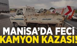Manisa'da kamyonet refüje çarptı! 1 ölü, 1 yaralı