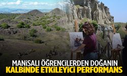 Manisalı öğrenciler Kula-Salihli Jeoparkı’nda sanatını konuşturdu