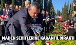 Özgür Özel şehitlikte… Maden şehitlerine karanfil bıraktı