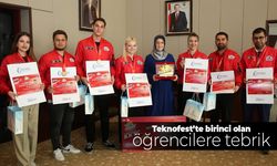 Rektör Kibar TEKNOFEST Kıbrıs’ta birincilik kazanan öğrencileri ağırladı