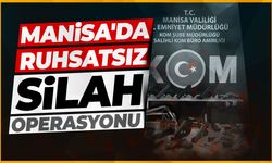 Salihli'de çok sayıda silah ele geçirildi