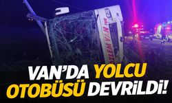 Van’da kaza… Yolcu otobüsü devrildi! Çok sayıda yaralı var