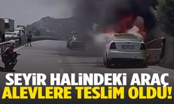 Aydın’da seyir halindeki araç alev alev yandı