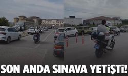 Polis zamanla yarıştı: Öğrenci son anda sınava yetiştirildi