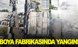 Boya fabrikasında yangın… 1 saatte kontrol altına alındı