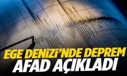 Ege Denizi’nde deprem! AFAD duyurdu…