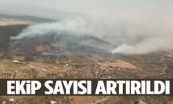 Foça’daki orman yangınında ekip sayısı arttırıldı
