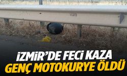 İzmir’de bariyere çarpan genç motokuryenin feci ölümü… Metrelerce sürüklendi!