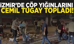 İzmir’de biriken çöpleri Cemil Tugay topladı!