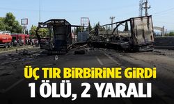 Karşı şeride geçen tır zincirleme kazaya yol açtı: 1 ölü, 2 yaralı