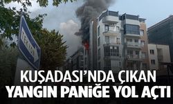 Kuşadası’nda balkon yangını paniğe yol açtı!