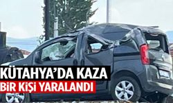 Kütahya’da kontrolden çıkan araç takla attı: 1 yaralı